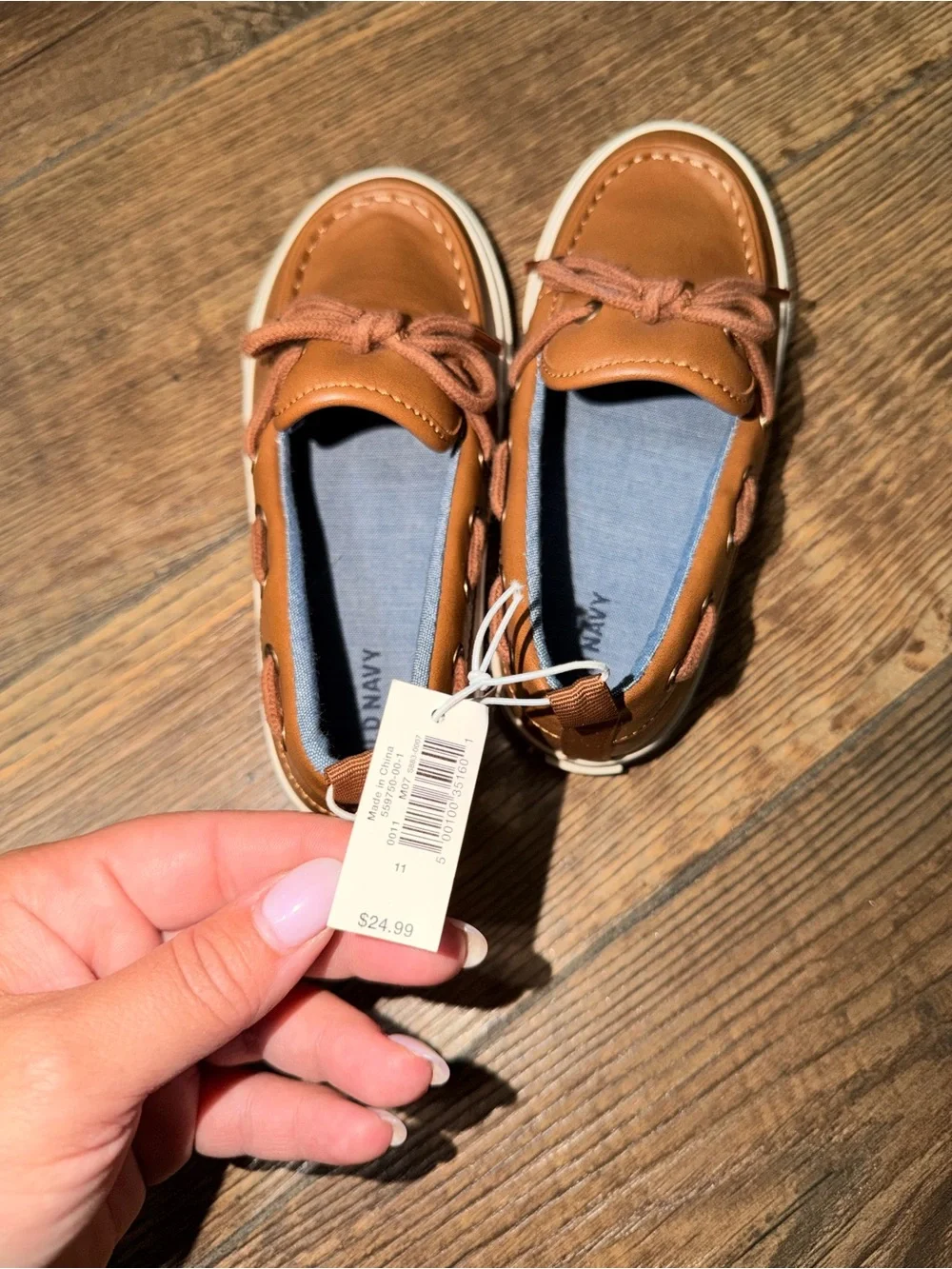 Old Navy Kids Moccasin Boat Shoes in Brown